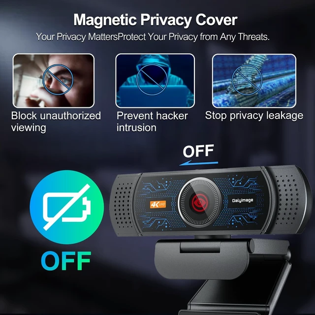 Alt view image 5 of 5 - Galyimage HD 4K Webcam for StreamingPDAF Autofocus, 2 Noise-Canceling Mics
