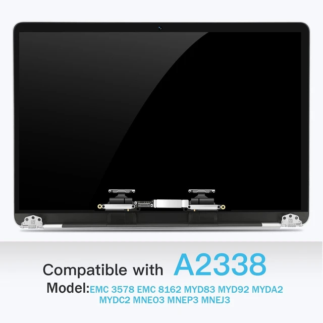 Alt view image 2 of 5 - JQYDZH A2338 Replacement Screen 13.3" for MacBook Pro 13-inch 2020(M1) 2022(M2) Retina (Model: EMC 3578 EMC 8162 MYD83 MYD92 MYDA2 MYDC2 MNEQ3 MNEP3 MNEJ3) Full LCD Screen Display Assembly (Silver)