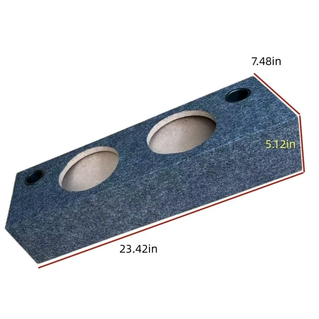 Alt view image 3 of 4 - Dual 6.5 Inch Car Audio Subwoofer Enclosure Box, Gray