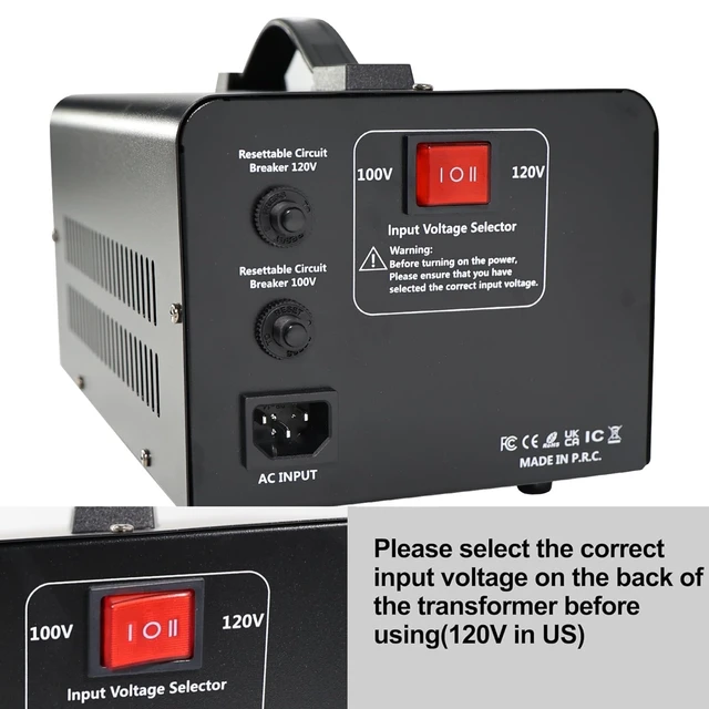 Alt view image 4 of 5 - Yinleader Japanese Voltage Converter - Step Down 120V to 100V