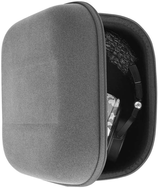 Main image of Geekria Shield Headphones Case Compatible with Audio-Technica ATH-R70x, ATH-PRO5X, ATH-AD2000X, Hard Shell Travel Carrying Bag with Cable Storage (Microfiber Grey)