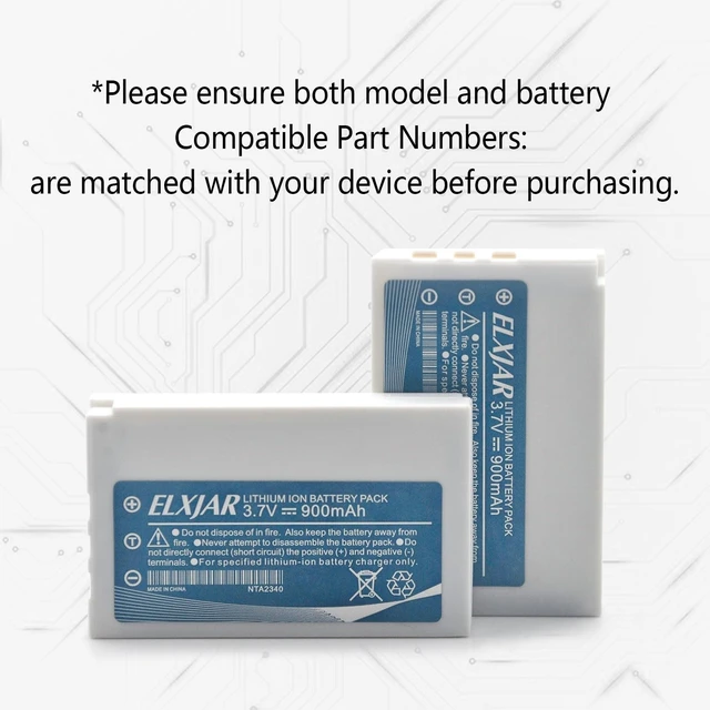 Alt view image 4 of 5 - (2-Pack) 3.7V 900mAh Battery for Logitech Harmony One, 880, 890, 900