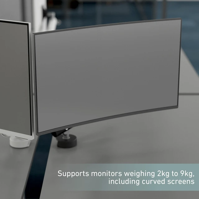 Alt view image 4 of 5 - Miro Single Monitor Arm Desk Mount with Through Desk Fixing, VESA Compatible Adjustable Gas Spring Arm, Cable Management, Fits 1732 Screens, Supports 4.419.8 lbs (29kg)