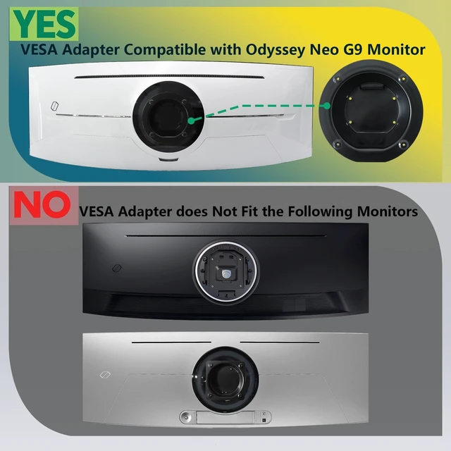Alt view image 3 of 5 - Odyssey Neo G9 Mount Adapter Compatible with Samsung Odyssey G9 Monitor