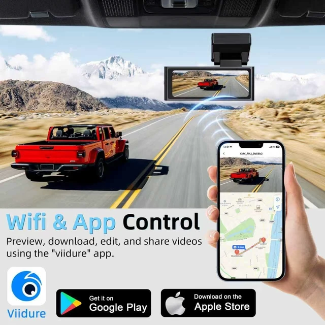 Alt view image 2 of 5 - 4K Dash Cam Front and Rear with 64GB Card, Dual Dash Camera for Cars, WiFi, Night Vision, G-Sensor, 24H Parking Mode, Loop Recording, 170 Wide Angle, 3.2 IPS Screen