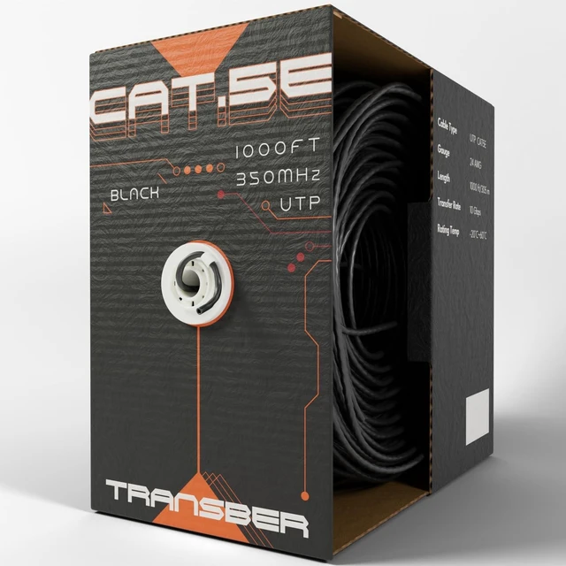 Main image of Transber CAT5E 1000FT (Black)