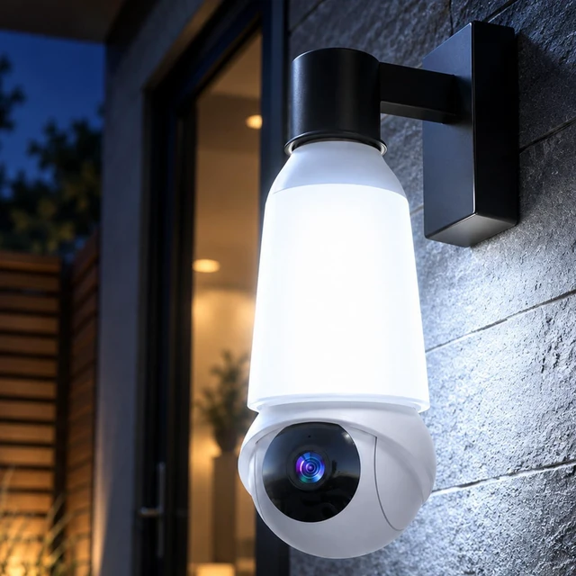 Main image of JCMNETE Light Bulb Security Camera, 5G&2.4GHz WiFi Light Bulb Cameras Wireless Outdoor Indoor, 2 in 1 Lightbulb Camera for Home Security, 2K HD Color Night Vision, AI Motion Detection