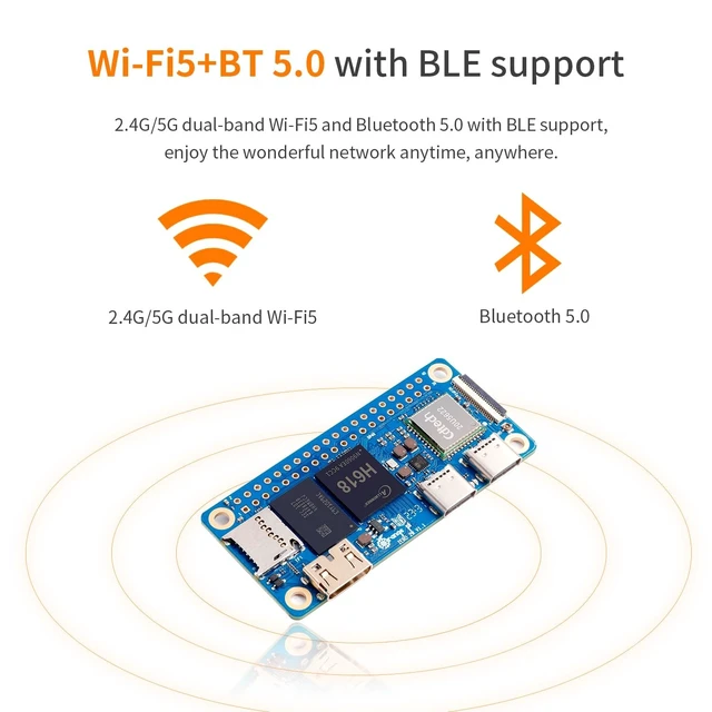 Alt view image 5 of 5 - Orange Pi Zero 2W 1GB/1.5GB/2GB/4GB LPDDR4 Allwinner H618 Quad-core Single Board Computer with 16MB SPI Flash, Support WiFi and BT5.0, Development Board Run Android 12 TV/Debian/Ubuntu (GB, 4)