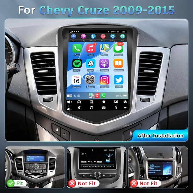 Alt view image 2 of 5 - 4+64G Android Car Radio for Chevrolet Chevy Cruze 2009-2015