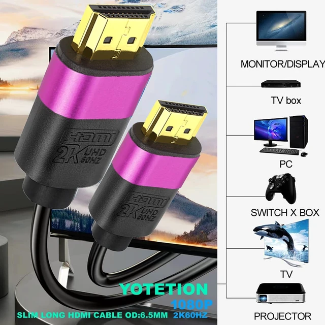 Alt view image 3 of 5 - YOTETION HDMI Cable 75FT, 4K HDMI 2.0 Cord (18Gbps), 4K@60Hz, 2160p, 48 bit, Compatible with TV/PS5/Xbox/Roku,Purple