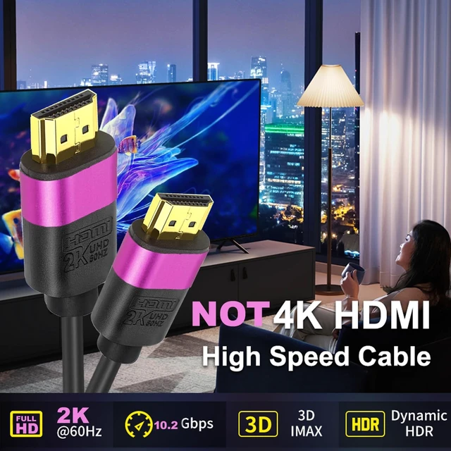 Alt view image 5 of 5 - YOTETION HDMI Cable 75FT, 4K HDMI 2.0 Cord (18Gbps), 4K@60Hz, 2160p, 48 bit, Compatible with TV/PS5/Xbox/Roku,Purple