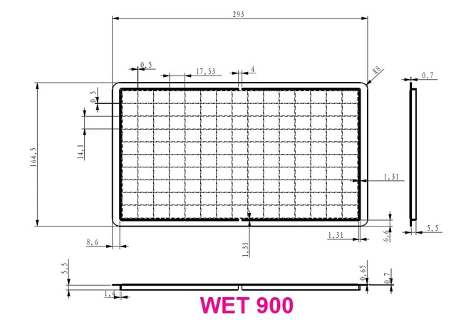 Alt view image 4 of 4 - SAM4S ER-920, ER-940, SPS-320, SPS-340 Overlay Flat Keyboard Wet Cover Silicone Keyboard