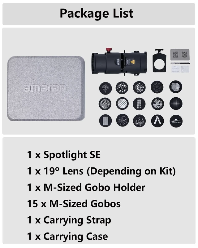 Alt view image 2 of 5 - amaran Spotlight SE 19Lens kit Projection Lens Modifier