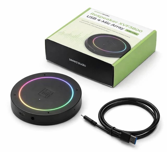 Main image of seeed studio reSpeaker XVF3800 USB Microphone Array with Case