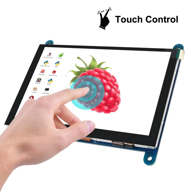 Alt view image 3 of 5 - for Raspberry Pi 7" Touch Screen Monitor Module, 7 inch IPS Display 1024X600 Touchscreen Computer Game Monitor for Pi 4/3/2/ Zero/B B+,Support Raspbian Ubuntu Xbox /PS4 /Mac iOS/Win10