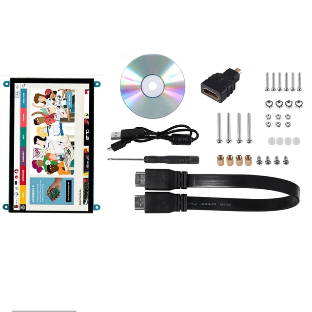 Alt view image 5 of 5 - for Raspberry Pi 7" Touch Screen Monitor Module, 7 inch IPS Display 1024X600 Touchscreen Computer Game Monitor for Pi 4/3/2/ Zero/B B+,Support Raspbian Ubuntu Xbox /PS4 /Mac iOS/Win10