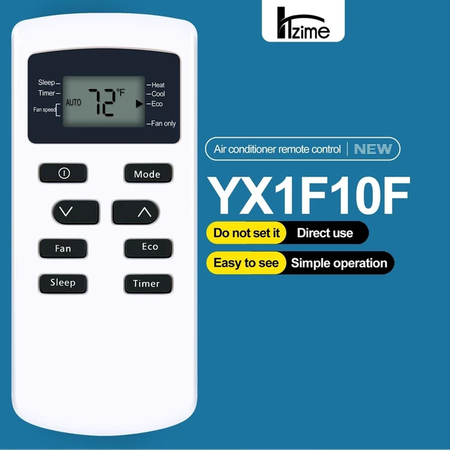 Alt view image 2 of 5 - HZIME New Replacement Remote Control for Frigidaire Air Conditioner YX1F10F
