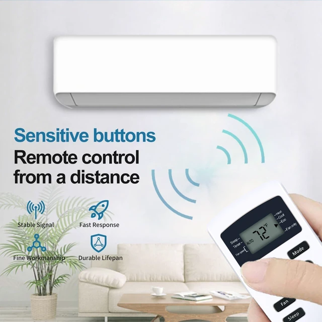 Alt view image 3 of 5 - HZIME New Replacement Remote Control for Frigidaire Air Conditioner YX1F10F