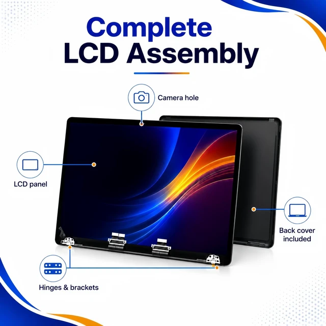 Alt view image 2 of 5 - Vahuqrel A1707 Screen Replacement A1707 LCD for 15 inches MacBook 2016 2017 Year 2560x1600 Replacement LCD Full Assembly for EMC 3072 3162 Silver