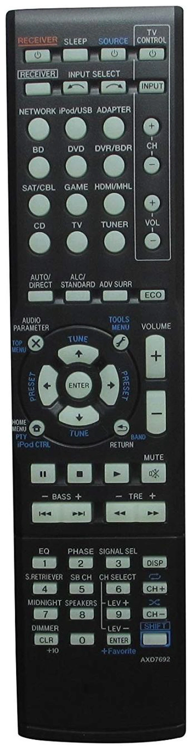 Main image of HCDZ Replacement Remote Control for Pioneer VSX-920 VSX-1025-K VSX-523 VSX-1023 VSX-2020-K AXD7542 SC-05 SC-07 VSX-921 VSX-1128-K 7.1-Channel AV A/V Receiver System