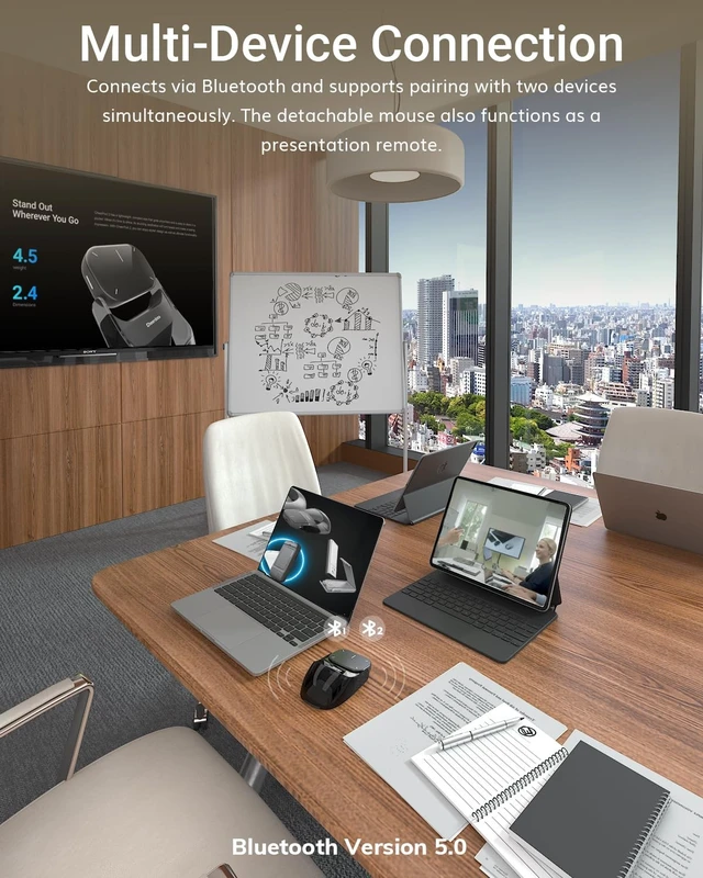 Alt view image 4 of 5 - Cheerdots2 AI Mouse, Presentation Mode, Magnetic Detachable Design, Smart Software Control, Portable for Meetings & Work, Intelligent Audio Recording & Saving AI Version