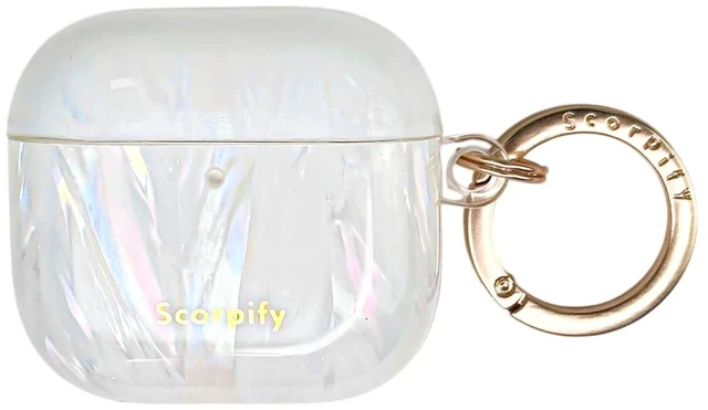 Main image of SCORPIFY for AirPods 4 Case (4th Generation, 2024) with Keychain, Compatible with Apple AirPod 4, Cute Protective Hard Shell Cover, Wireless Charging Earbuds Case for Women - Aurora Spine