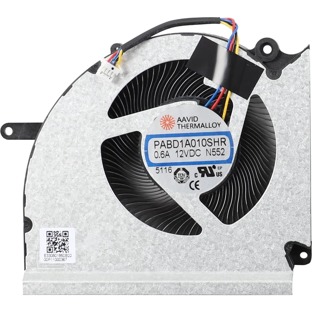 Alt view image 3 of 5 - CPU+GPU Cooling Fan for MSI Vector 17 HX MS-17S3 MS-17S4 N552 N553