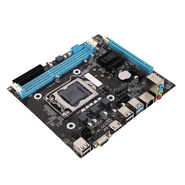 Alt view image 4 of 5 - PC Motherboard Gaming Motherboard H81 M . 2 NVMe NGFF 6Gbs LGA 1150 Micro ATX High Speed Desktop PC