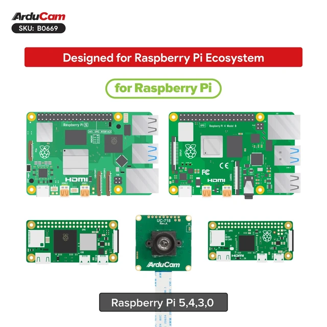 Alt view image 4 of 5 - Arducam 5MP OG05B10 Global Shutter Raspberry Pi Camera Module