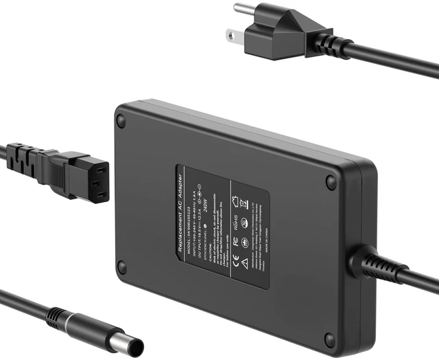 Main image of AWUREYIT 240W 180W 19.5V 12.3A Laptop Charger Compatible with Dell Alienware 15 17 R1 R2 R3 R4 R5 M15 M17 M11X M14X M17X G3 G5 G7 Precision 7710 7540 M6400 M6500 M6700 M6800 M4300 Power Supply Cord