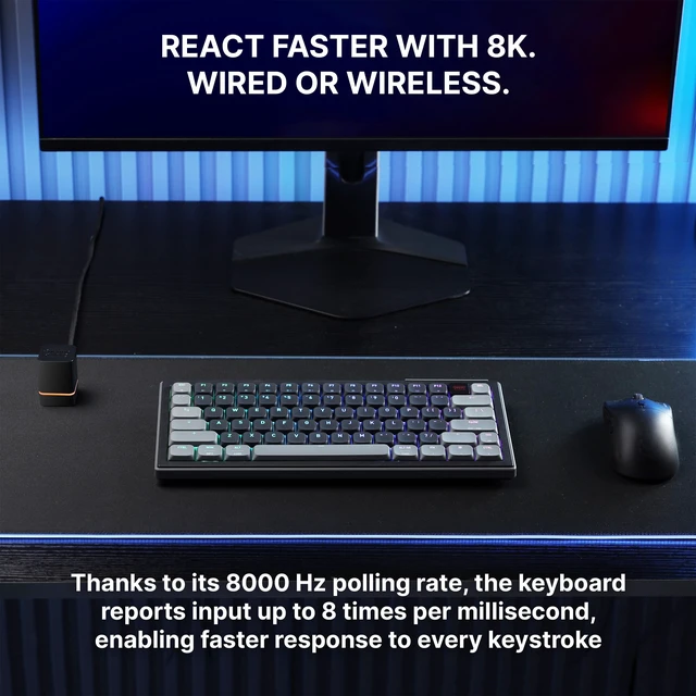Alt view image 4 of 5 - CHERRY XTRFY K63W Pro Compact Ultra-Wideband, Wireless 70% Gaming Keyboard