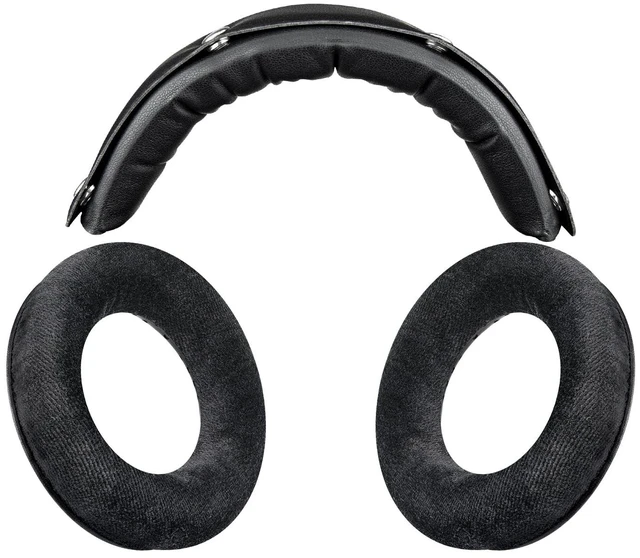 Main image of SOULWIT Replacement Kit for Beyerdynamic DT 770/DT770 PRO Headphones, Velour Ear Pads Cushions + Protein Leather Headband - Black
