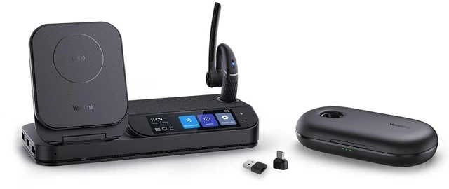 Main image of Yealink BH71 Workstation Pro Bluetooth Headset for Office Phone, Computer, Mobile, Work with Teams (Certified) Zoom, Charging Case, Wireless Charging Pad, Speakerphone, USB 3.0 Hub, 3-Inch Touc