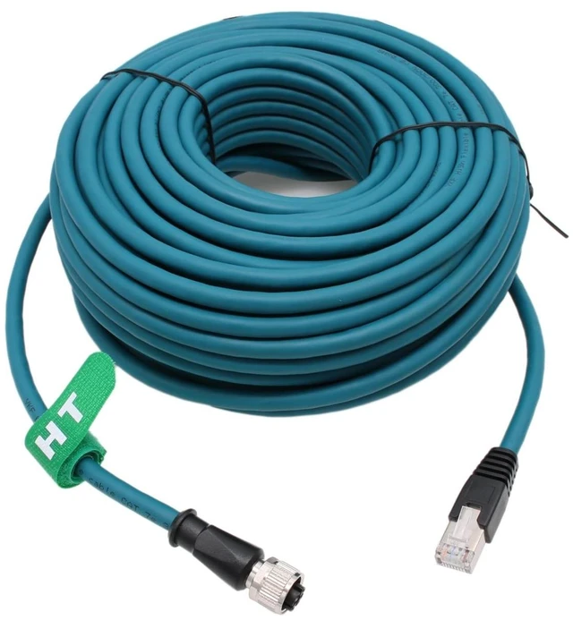 Main image of HangTon Ethernet Cable M12 X-Coded 8 Pin Female to RJ45 Cat7e Patch Cord for Industrial Automation Actuator Sensor Profibus Network Switches 20M