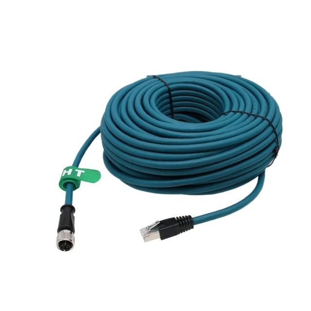 Alt view image 2 of 5 - HangTon Ethernet Cable M12 X-Coded 8 Pin Female to RJ45 Cat7e Patch Cord for Industrial Automation Actuator Sensor Profibus Network Switches 20M