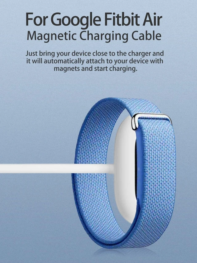Alt view image 3 of 5 - NOUKAJU 2Pack Charger for Google Fitbit Air, Fitness Tracker Charging Cable,Magnetic Replacement Type-C Charger,Charging Cable for Google Fitbit Air Fitness Tracker(White)