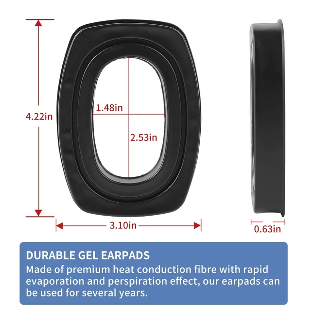 Alt view image 2 of 5 - Gel Ear Pads for Howard Leight Impact Sport, 2 Pairs