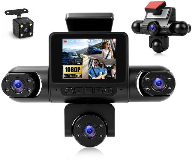 Main image of 5 Channel 360 Dash Cam, 1080P Full Car Dash Camera with 2.0 Inch IPS Screen, Night Vision, Reversing Assist, Loop Recording & Exposure Compensation, Universal for All Vehicles
