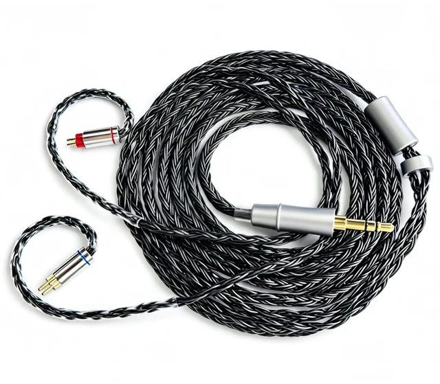 Main image of FAAEAL in Ear Monitor IEM Cable,16 Core Silver Plated Earphone Upgraded Cords,Extended-Length Replacement Cable Compatible with KZ AS10 ZST TRN V10 for Musician Audiophile 0.78mm-2pin 6ft 3.5mm