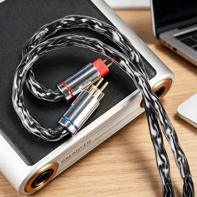 Alt view image 5 of 5 - FAAEAL in Ear Monitor IEM Cable,16 Core Silver Plated Earphone Upgraded Cords,Extended-Length Replacement Cable Compatible with KZ AS10 ZST TRN V10 for Musician Audiophile 0.78mm-2pin 6ft 3.5mm