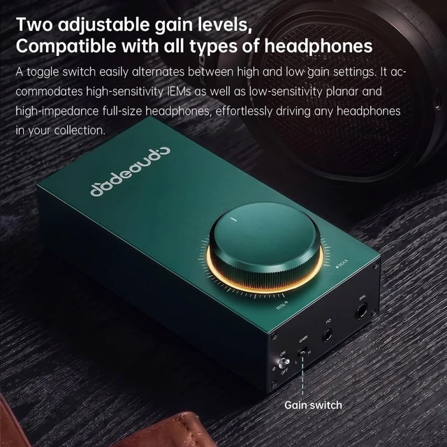 Alt view image 5 of 5 - FiiO JadeAudio GIGAS 1 High-Power Desktop Headphone Amplifier, Class AB Discrete Amp, Up to 4600mW+4600mW Balanced Output, 4.4mm & 3.5mm Outputs (Black)