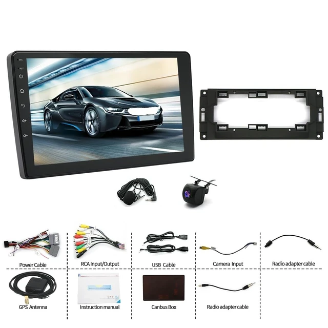Alt view image 2 of 5 - 9" Double Din Car Radio for Dodge Ram 1500 2500 3500 4500 2006 2007 2008, 2+64G Android 14 Car Radio with Wireless Carplay Android Auto GPS Navi Bluetooth FM RDS WiFi Backup Camera Mirror Link