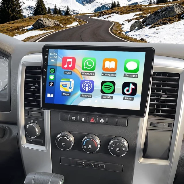 Main image of 9" Double Din Car Radio for Dodge Ram 1500 2500 3500 4500 2006 2007 2008, 2+64G Android 14 Car Radio with Wireless Carplay Android Auto GPS Navi Bluetooth FM RDS WiFi Backup Camera Mirror Link