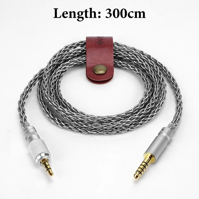 Alt view image 2 of 5 - GEEKRIA Apollo Silver-Plated Upgrade 4.4mm to 3.5mm Audio Cable Compatible with Sony MDR-M1ST MDR-MV1 MDR-M1 Headphones Replacement Cord with Threaded Locking Connector (9.8ft / 3m)