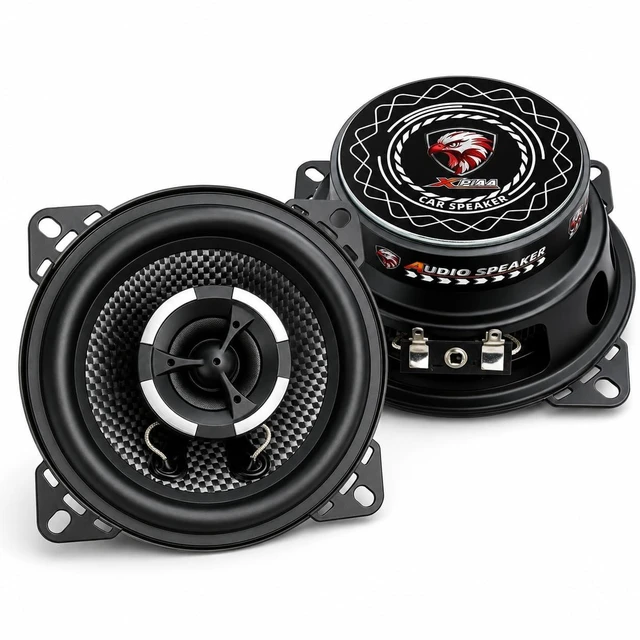 Main image of XPXPIAA 4 Inch Car Speakers, 600W Peak 4 Ohm 2-Way Coaxial Speakers, Glass Fiber Cone, Rubber Surround, Loud Clear Sound and Punchy Bass for Car Audio, Door, Dash & DIY Speaker Box, 2 Pack