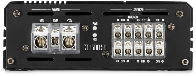 Alt view image 5 of 5 - CT Sounds CT-1500.5D 1800W RMS Full-Range Class D 5-Channel Car Amplifier