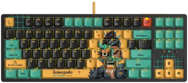 Main image of Bloody AT87 Renegade Optical Mechanical Gaming Keyboard 87 Key Compact Layout RGB Backlit Exact Reset System