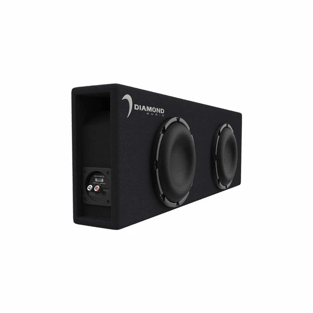 Alt view image 3 of 4 - Diamond Audio DESMB8DA Dual 8" Slot Vented Active Subwoofer Enclosure (2)