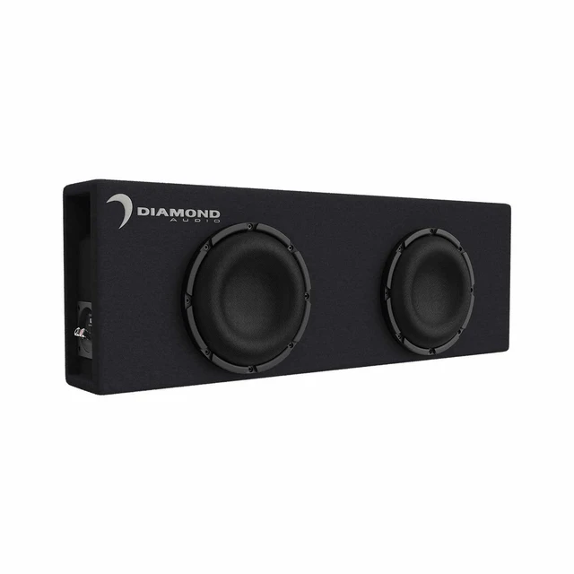 Alt view image 2 of 4 - Diamond Audio DESMB8DA Dual 8" Slot Vented Active Subwoofer Enclosure (2)