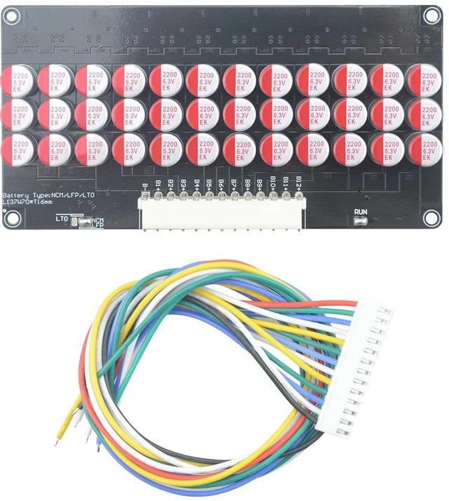 Main image of LVNOON 5.5A 5S to 21S 5S 6S 7S 8S 9S 10S 12S 14S 16S 17S 21S Smart Active Balancer Active Equalizer Balancer for li-ion NCM Lifepo4 LFP LTO Battery Energy Capacitor (9S-12S)